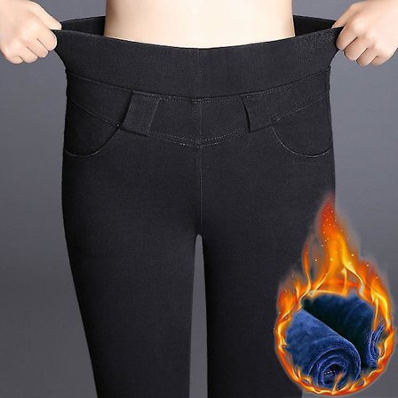 Thermal Fleece Denim Jeggings