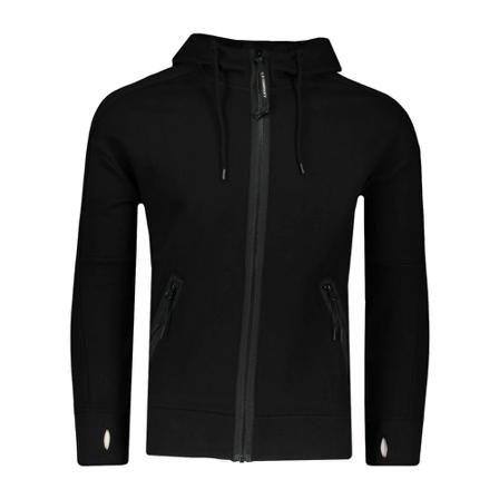 C.p. Company Diagonal Raised Fleece Goggle Hoodie Sort, Herre