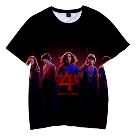 Stranger Things 4 Casual Unisex Kortärmad T-shirt Stil 1 160