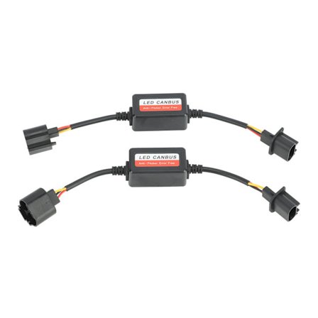 2 stk LED Hovedlys Dekoder Motstand Canbus Dekoder for H13 9008 Plugg LED Hovedlys Tåkelys