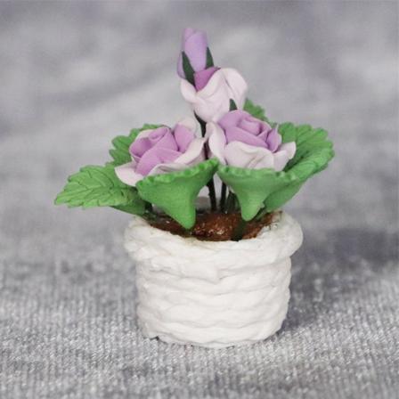 1:12 Dollhouse Miniature Potted Flowers Doll House Decoration A