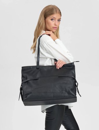 DEPECHE Shopper - Black - ONE SIZE