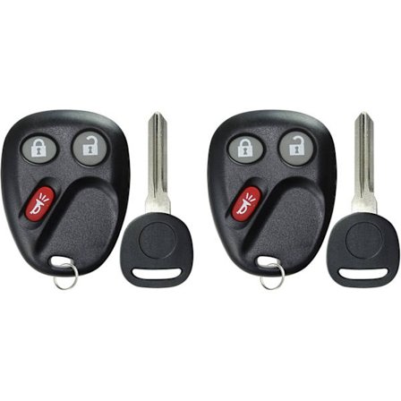 Nyckellös Fjärrkontroll Bilnyckel Fob Nyckel för Chevy Trailblazer GMC Envoy (2-pack) Svart 2-pack Svart 2-pack