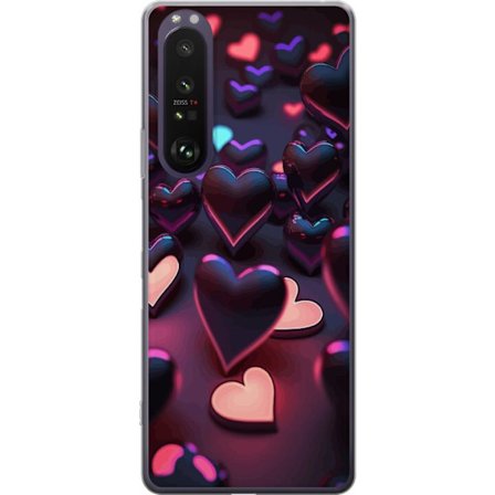Kompatibelt Mobildeksel til Sony Sony Xperia 1 III Midnattshjerter