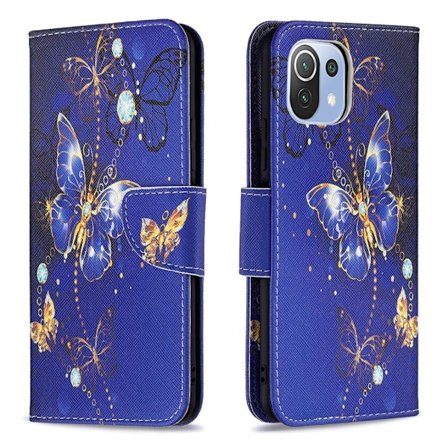 Wonderland Xiaomi 11 Lite 5g Ne / Mi 11 Lite 5g / 11 Lite Flip Etui - Lilla Sommerfugl