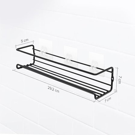 4-trinns krydder- og urtehylle - Kjøkkenkrydderoppbevaring - Kvalitets svart