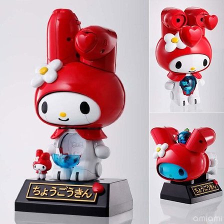 Figur - BANDAI - My Melody Chogokin Diecast Röd Ver. - 13 cm - Stål - Transformbar