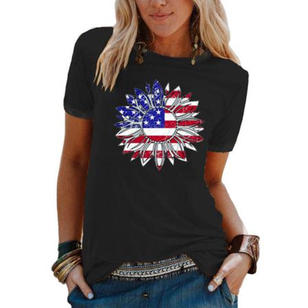 Kvinnor Independence Day T-shirt Kortärmad T-shirt