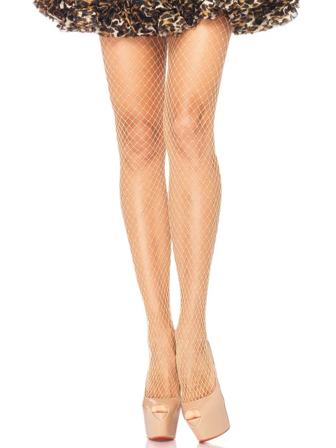 Leg Avenue: Elastane Industrial Fishnet Pantyhose Nude - Vuxen: Lingerie & undertøy