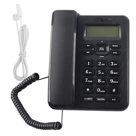 KXT6001CID Fast telefon Hemtrådbunden fast telefon Företagskontor Sladdad skrivbordstelefon Svart