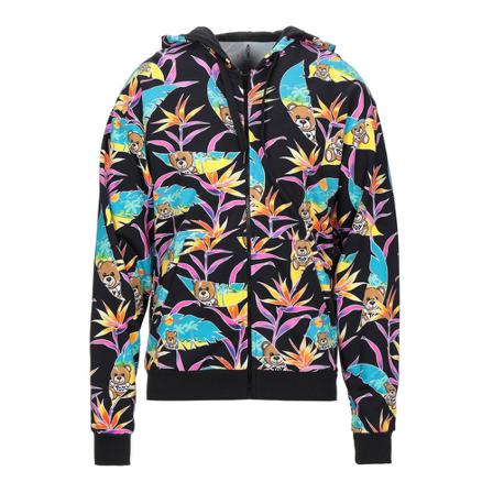 Moschino, Hoodie Czarny, Kobieta, Rozmiar: S
