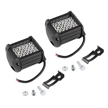 2 stk. 4 tommer 72W LED arbejdslys 30° Spotlight IP67 Lampe til Offroad Truck SUV Båd 12V 24V