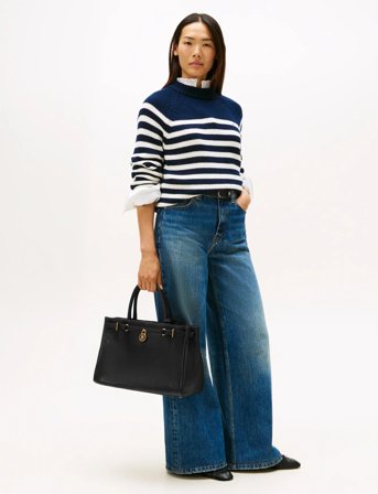 Tommy Hilfiger American Icon Tote Leather - Black - ONE SIZE