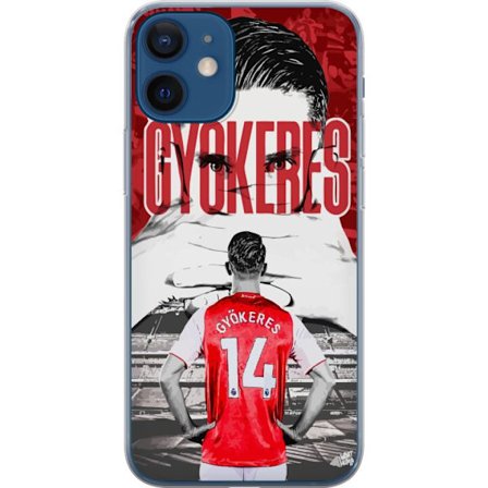 Yhteensopiva Puhelinkuori Apple iPhone 12 mini Viktor Gyökeres Arsenal - Jalkapallomotiivi paidalla numerolla 14 areenalla