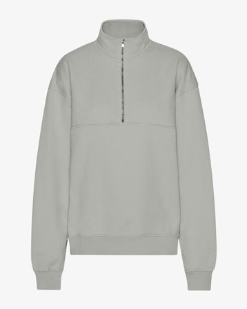 Organic Quarter Zip - Steel Blue - Female - M - Sustainable material - Ethical production