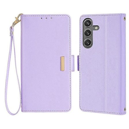 Læder Wallet Case med RFID-blokering og stativfunktion samt håndrem til Samsung Galaxy S25