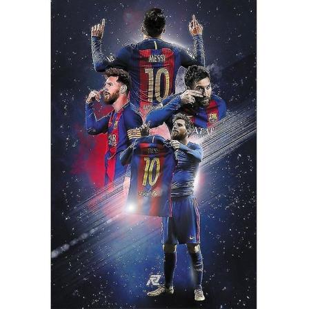 Zysd nr 10 Messi Baksidan Bakgrund Fotbollsstjärna Hd Affisch Väggmålning zdq