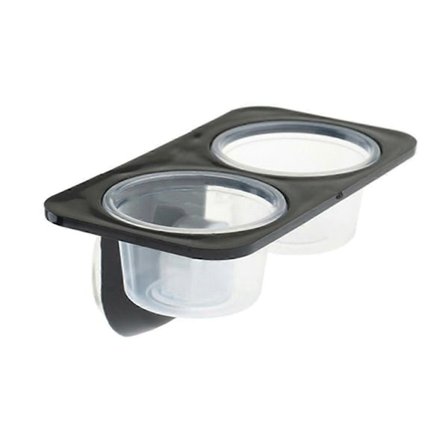 & Padder Firben Gecko Sugekop Foderskåle Madbeholder med Skål til Reptil Mad og Vandfodring-A