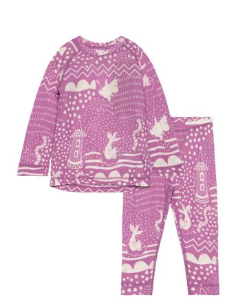 Thermal Set, Moomin Trivsam Outerwear Base Layers Baselayer Sets Pink Reima