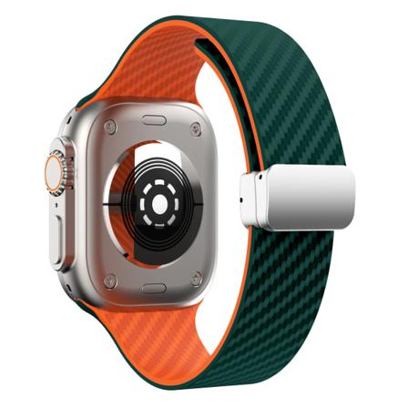 Rem för Apple Watch band 44mm 45mm 49mm 41mm 40mm 42mm 38mm Magnetic Correa Armband iWatch Ultra 2 Series 9 8 7 6 SE 5 3 4 green orange S 42mm 44mm 