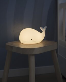 LED-yövalaisin Whale Valkoinen