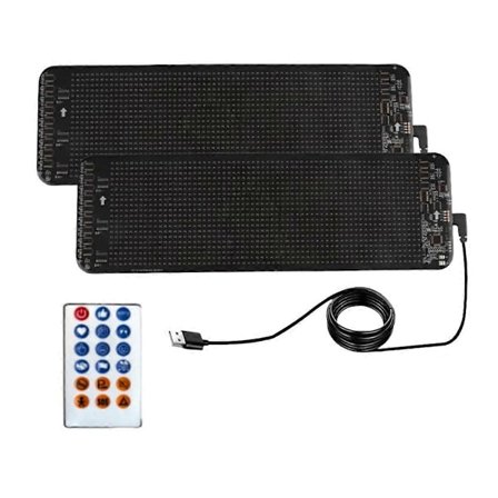 2 STK. Vinduesvisker Djævleøjne Blinkende LED-øjne på forruden Lastbilrude LED-skærm til