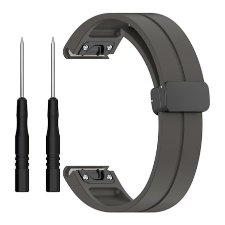 Svart spänne 20mm silikonklockarmband för Garmin Fenix 7s/7s Pro/instinct 2s/fenix 6s klockarmband