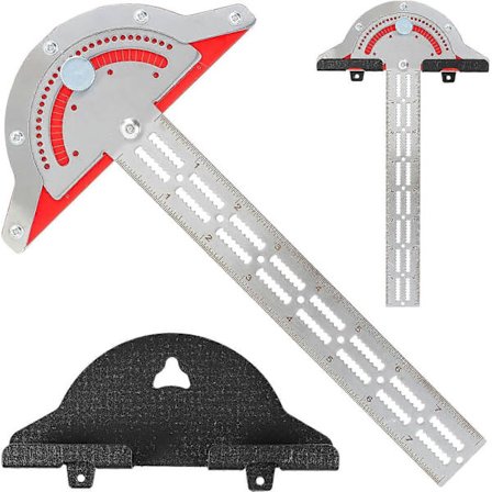 Trelastarbeider Kantlinjal 0-70 Justerbar Vinkelmåler Rustfritt Stål Konstruksjon Linjal Snekker Linjal Vinkelmålingslinjal Presisjons Vinkelmåler 
