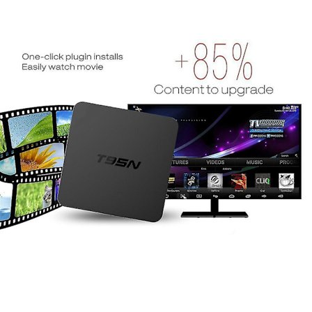 T95n Smart TV-boks Android S905 Quad Core Wifi 1 GB 8 GB 4K-spiller