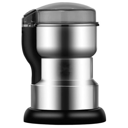 Multifunktionell kvarn, 300W, rostfritt stål, öppet säkerhetslock, lämplig för torra ingredienser, spannmål, örter, kaffe