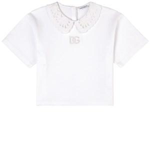 Kids - Dolce & Gabbana White Collared T-Shirt 8 Years - Tops - 8 years - White - Mädchen