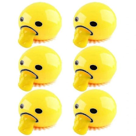 Anti-Stress Avlastare Kräkande Äggleksak, Kräks Lättja Ägg Skämtleksaker Roliga Boll Ägg Klämleksaker Gul
