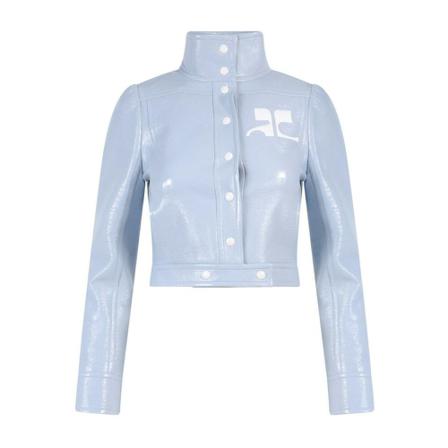 Courrèges, Rain Jackets Blauw, Dames, Maat:M