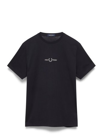 Fred Perry Embroidered T-Shirt - Navy - XL