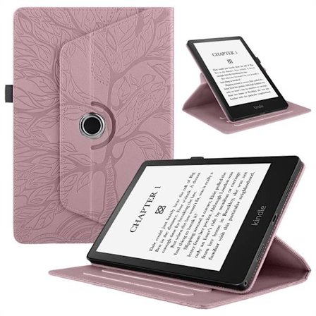 Fodral för iPad 11" 2020/2021/10.8/10.9/Air4/Air5 Roséguld Livets Träd 360° Roterande Surfplatta