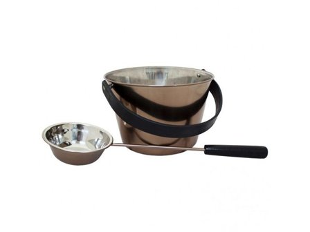 EMENDO Bastuset hink/skopa rökgrå 4L - Lyreco - Sjukvård och omsorg - Hygien - Kroppsvård