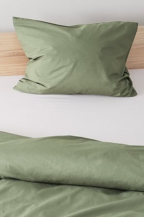 Jotex - Percale Pudebetræk - Økologisk Khaki - ZACK - Køb Pudebetræk hos Jotex