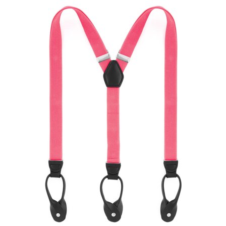 Slanke Seler i Tyggegummipink m. Stropper til Knapper til mænd - Seler m. Stropper til knapper