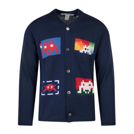 Comme des Garçons, Cardigans Blauw, Heren, Maat:L,multicolor