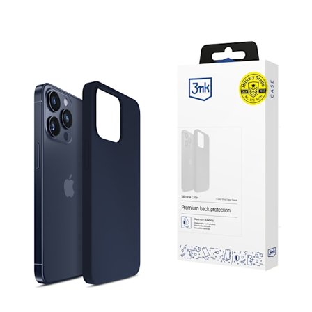 APPLE IPHONE 15 PRO - 3MK SILICONE CASE DARK NAVY
