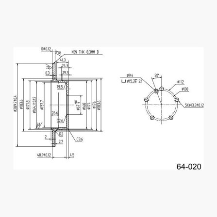 Bromsskiva - Biltema