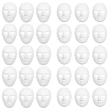 30-pack Pappersmasker i 2 Storlekar - Skapa Kreativa Hantverksprojekt, från Väggdekorationer till Teater