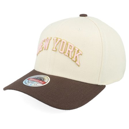 Mitchell & Ness - Bege adjustable Boné - Own Brand Blush Sand Classic Red Cream/Brown Adjustable @ Hatstore