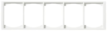 ABB 1725F100-884 Täckram 5-fack, vit, 100 mm, Strömbrytare & vägguttag