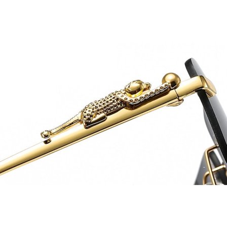 Solbriller for menn svarte brede skuldre med linjer svart