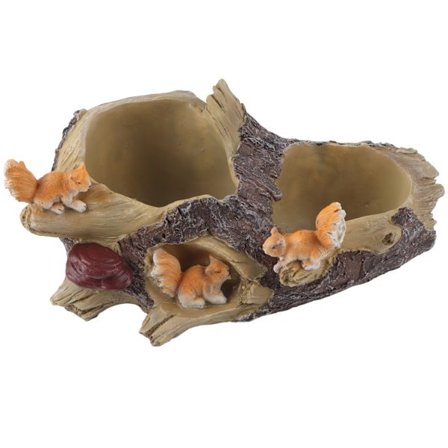 Innovativ Vandtæt Resin Plantepotte til Sukkulent Blomst Bonsai Boligdekoration med Egern