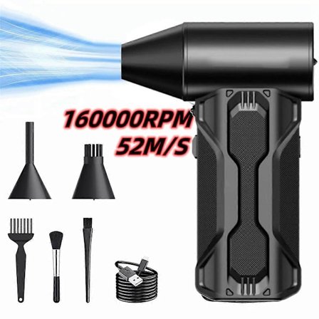 Ny 160000RPM Bil Elektrisk Luftblæser Mini Turbo Voldsom Blæser med 3 Hastigheder Genopladelig Super Jet Dr