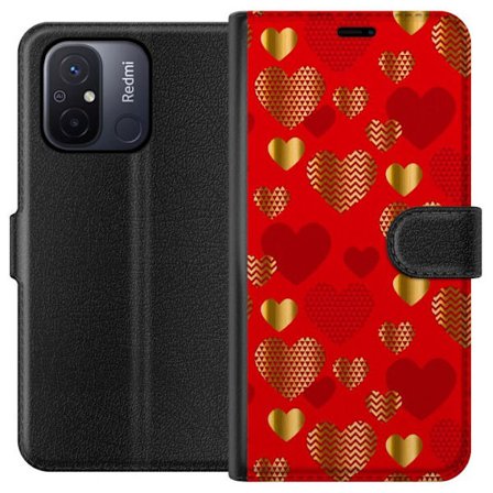 Yhteensopiva Lompakkokotelo Xiaomi Xiaomi Redmi 12C GoldenHearts