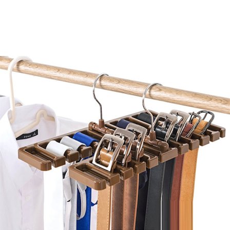 2 stk. 10-slots Skab Opbevaringsstativ Slips Bælte Organizer Rotat