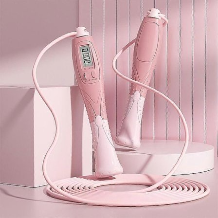 Sjippetov med tæller, trådløst sjippetov, rebfrit sjippetov til fitnesstræning, speed rope med digitalt håndtag